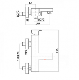Змішувач для ванни Paffoni Candy CA 023 CR