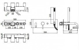 Змішувач для ванни Paffoni Light LIG 001 CR