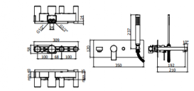 Смеситель для ванны PAFFONI Tango TA 001 CR