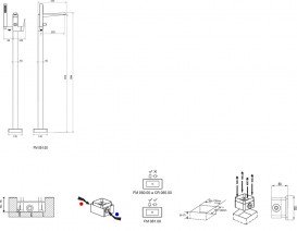 Змішувач для ванни Ravak Freedom FM 081.00 змішувач підлоговий з ручною лійкою X070079