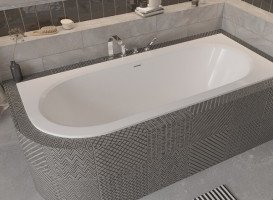 Смеситель на борт ванны Besco Decco с душевым гарнитуром хром BW-D4-CH