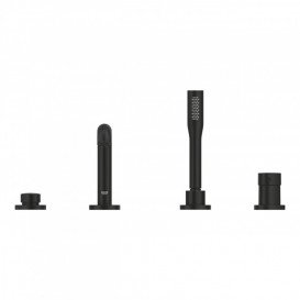 Смеситель на борт ванны Grohe Essence на 4 отверстия фантомный черный 25251KF1