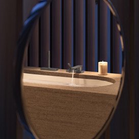 Змішувач на борт ванни Hansgrohe Axor Citterio C на 3 отвори матовий чорний хром 49431340