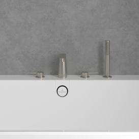 Смеситель на борт ванны Villeroy & Boch Conum на 4 отверстия матовый никель TVT12700200064