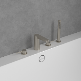Смеситель на борт ванны Villeroy & Boch Conum на 4 отверстия матовый никель TVT12700200064