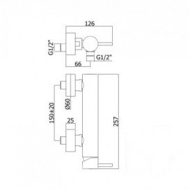 Змішувач одинважільний для душу з ручним душем Paffoni Light хром LIG 168D CR