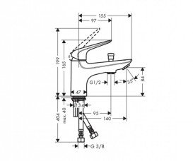 Смеситель однорычажный Hansgrohe коллекция Novus хром 71321000