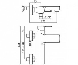 Смеситель однорычажный Paffoni Ringo хром RIN 022 CR