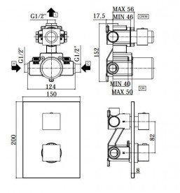 Смеситель с термостатом для душа Paffoni Elle хром LEQ 513 CR