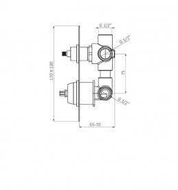Смеситель скрытый (встраиваемый) GRB Time Black черный 47135472