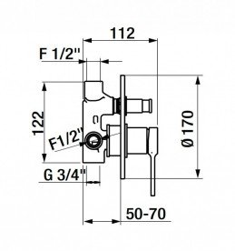 Смеситель скрытый (встраиваемый) GRB Time хром 47125470