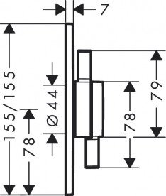 Смеситель скрытого монтажа Hansgrohe DuoTurn Q 2 потребителя матовый белый 75414700