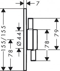 Смеситель скрытого монтажа Hansgrohe DuoTurn E 2 потребителя матовый белый 75417700