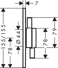 Смеситель скрытого монтажа Hansgrohe DuoTurn S 2 потребителя шлифованная бронза 75418140