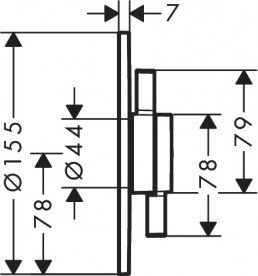 Змішувач прихованого монтажу Hansgrohe DuoTurn S1 споживач матовий білий 75618700