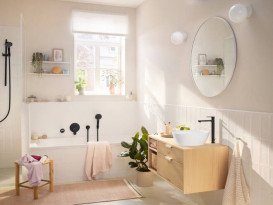 Змішувач прихованого монтажу Hansgrohe Rebris S одноважільний чорний матовий 72467670