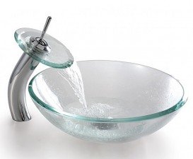 Смеситель водопад для раковины Kraus Single хром KGW-1700CH