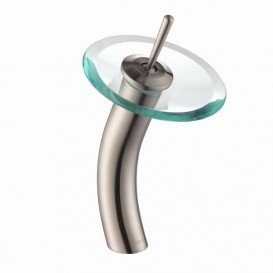 Смеситель водопад для раковины Kraus Single сатин KGW-1700SN