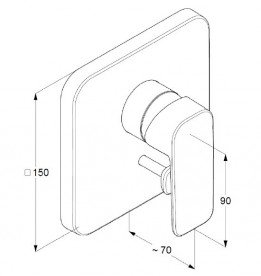 Змішувач вбудовується для душа Kludi Pure & Style змішувач хром 404190575