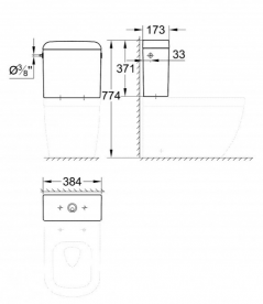 Бачок для унітазу Grohe Euro Ceramic підводка збоку альпін-білий 39333000