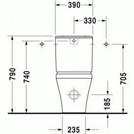 Бачок Duravit DuraStyle кераміка білий 0935000005