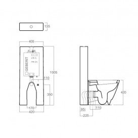 Бачок-моноблок Simas E-Line фаянс білий CT 09/D 20
