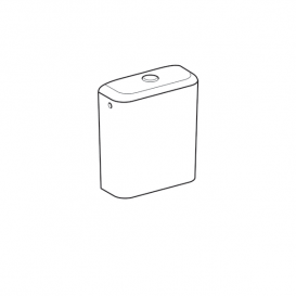 Смывной бачок наружного монтажа Geberit iCon Square двойной смыв санфарфор белый 228950000