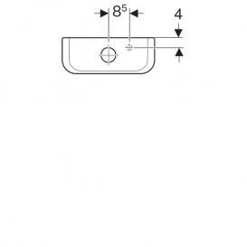 Змивний бачок зовнішнього монтажу Geberit iCon поличного типу подвійний змив санфарфор білий 500.409.01.1