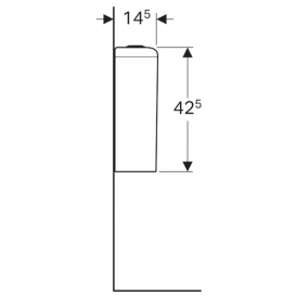 Смывной бачок наружного монтажа Geberit iCon Square двойной смыв санфарфор белый 500.411.01.1