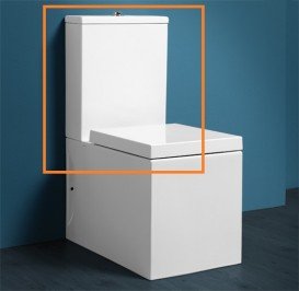 Бачок Simas Frozen для унітаза-моноблока фаянс білий FZ 09