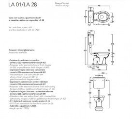 Смывной бачок Simas Lante фаянс белый LA28