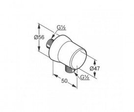 З'єднання для шланга Kludi Sirena із захистом від зворотного потоку води білий 6306143-00