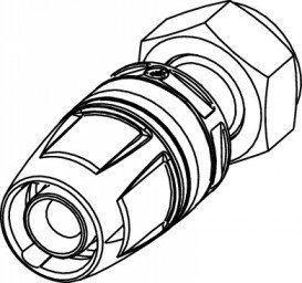 З'єднання пряме TECE TECElogo-Push з накидною гайкою 25х1'' бронза/кремнієва бронза 8733204
