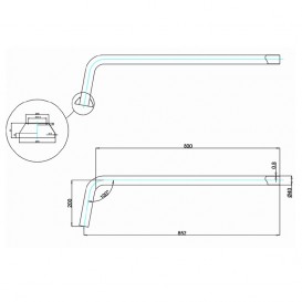 Соединительная труба сифона с горизонтальным отводом Burlington хром W21
