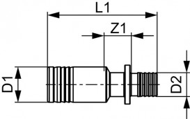 З'єднувальний адаптер для гігієнічного блоку TECE TECEflex 16 мм бронза 716340