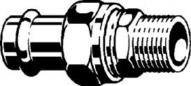 Соединительный элемент резьбовой разъемный Viega Prestabo 1165 18хR3/4 нелегированная сталь 752637