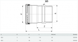 Соединительный элемент Viega Prestabo XL 1111XL 88.9хR3 нелегированная сталь 629984