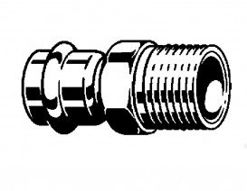 Соединительный элемент Viega Sanpress Inox G 0211 с SC‑Contur 15хR¾ нержавеющая сталь 486273