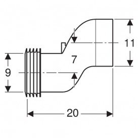 Соединительный патрубок Geberit Monolith для подвесного унитаза 131.085.11.1