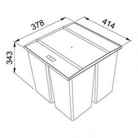 Сортер для відходів Franke EasySort 450-2-0 чорний 121.0494.182