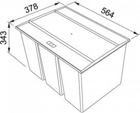 Сортер для відходів Franke EasySort 600-3-0 чорний 121.0494.192