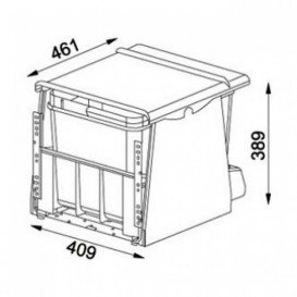 Сортер для відходів Franke KickMatik 700-45 сірий 121.0173.357