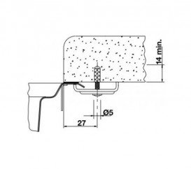 Специальный набор крепежа для установки моек из нержавеющей стали под цельную столешницу Blanco (4 крепежных элемента) 212330
