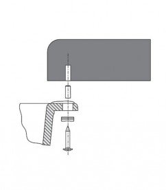 Спеціальний набір кріплення для установки мийок чаш SUBLINE з матеріалу SILGRANIT під цільну стільницю Blanco (4 кріпильних елемента) 218268