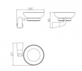 Стакан для зубных щеток Devit Katarina подвесной белый/хром-белый 8558148W