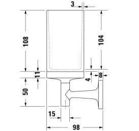 Стакан для зубных щеток Duravit Starck T подвесной матовое стекло/хром 0099311000