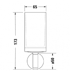 Стакан для зубных щеток Duravit Starck T подвесной матовое стекло/хром 0099311000