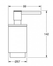 Диспенсер для рідкого мила Grohe Selection метал фантомний чорний/матове скло 41218KF0