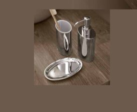 Стакан для зубних щіток Kerasan Nolita накладної нікель 922294