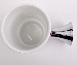 Стакан для зубных щеток Kraus Amnis с настенным держателем керамика/латунь хром KEA-11104CH